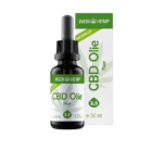 A 30ml bottle of Wedihemp CBD Oil Pure 2.5% positioned in front of its packaging, labeled as a food supplement in Dutch.