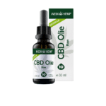 A 30 ml bottle and box of Wedihemp CBD Oil RAW 10%, featuring a green leaf design with the number 10 on the packaging.