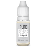 A bottle of Harmony E-liquid 1000mg CBD - Base (10ml) with the words pure base e-liquid.