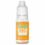 A bottle of Harmony E-liquid 100mg CBD – Mango Kush (10ml).