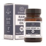 a bottle of raw hem oil next to a box.